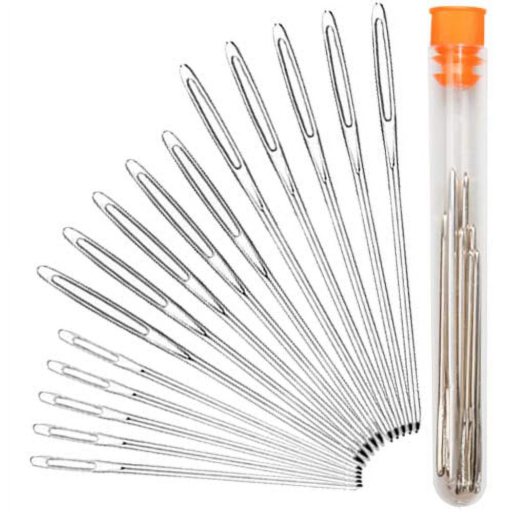 Hekisn LargeEye Blunt Needles, Stainless Steel Yarn Knitting Needles
