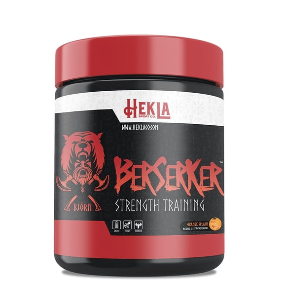 Hekla Berserker Strength Training Pre-workout, Orange Splash, 30 servings