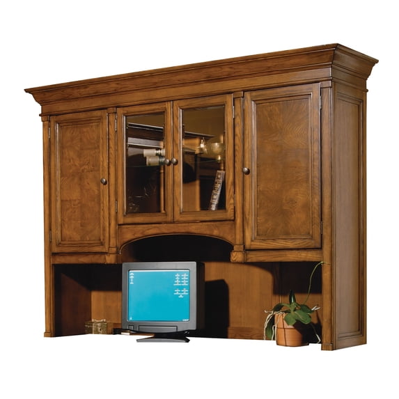 Hekman 79102 Urban Ceo 76" Wide Wood Hutch - Distressed Ash Burl