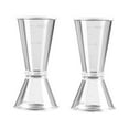 thumbnail image 1 of Hekwup Double Clear Plastic, Set Of 2, Cocktail Measuring Glasses Drink Spirit Measure Cup For Bar Party Kitchen Tool, 1 of 5