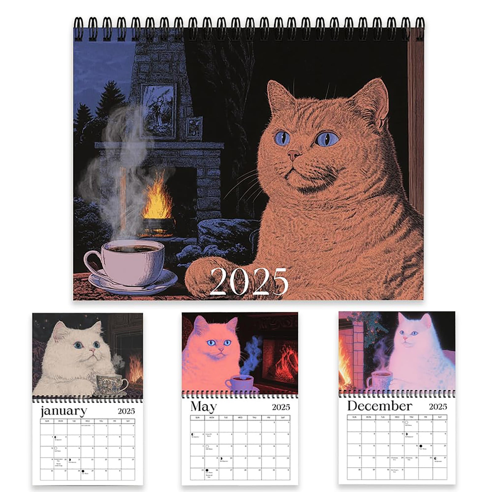 Hekwup January 2025 December 2025 12 Month Wall Calendar, Vertical