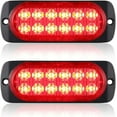 thumbnail image 1 of Hekwup Pack Of 2 Aluminum Housing Red LED Trailer Stop Brake Turn Tail Lights, DOT Compliant Waterproof Surface Mount Lighting For Truck Tractor RV, 1 of 8