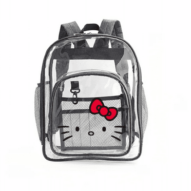 Hel-l-o Kitty Clear Backpack Travel Backpack ,PVC Transparent Bookbag for Schoolbag Waterproof Lightweight Backpack for Elementary Student Schoolbag