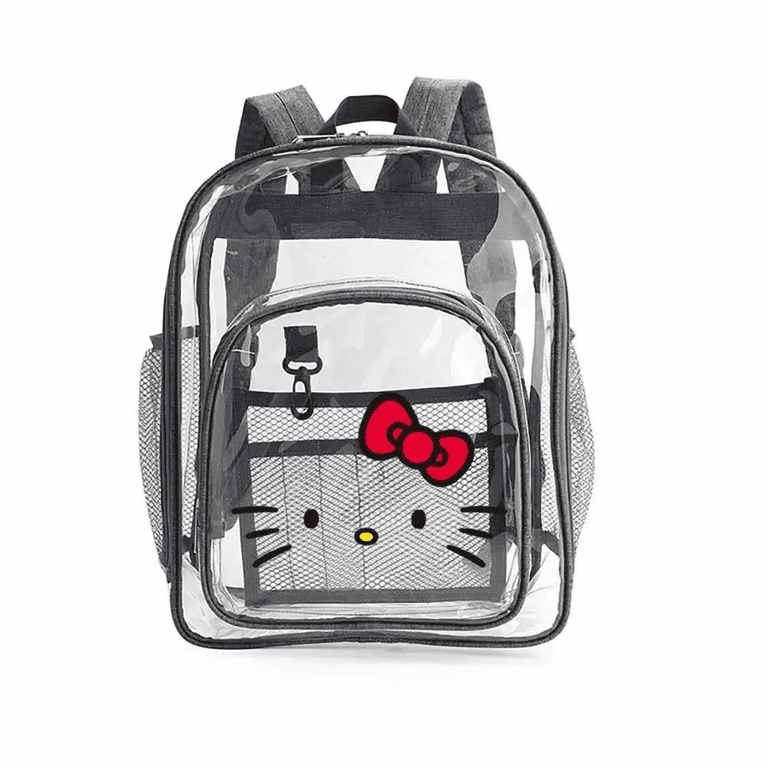 Hel-l-o Kitty Clear Backpack Travel Backpack ,PVC Transparent