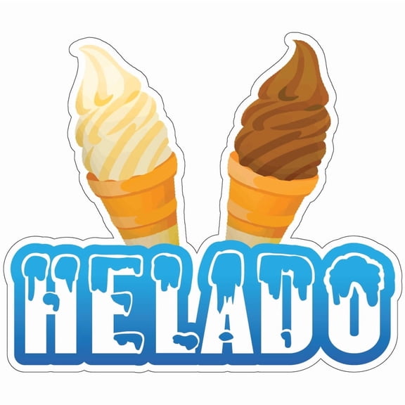 Helado 16" Decal Concession Stand Food Truck Sticker