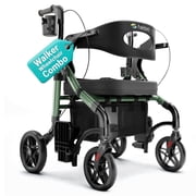 Helavo 2-in-1 Walker Wheelchair Combo, All Terrain 10" Wheels, 300 lb Capacity