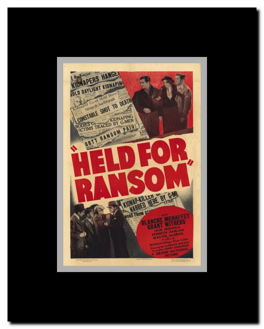 Held for Ransom Framed Movie Poster