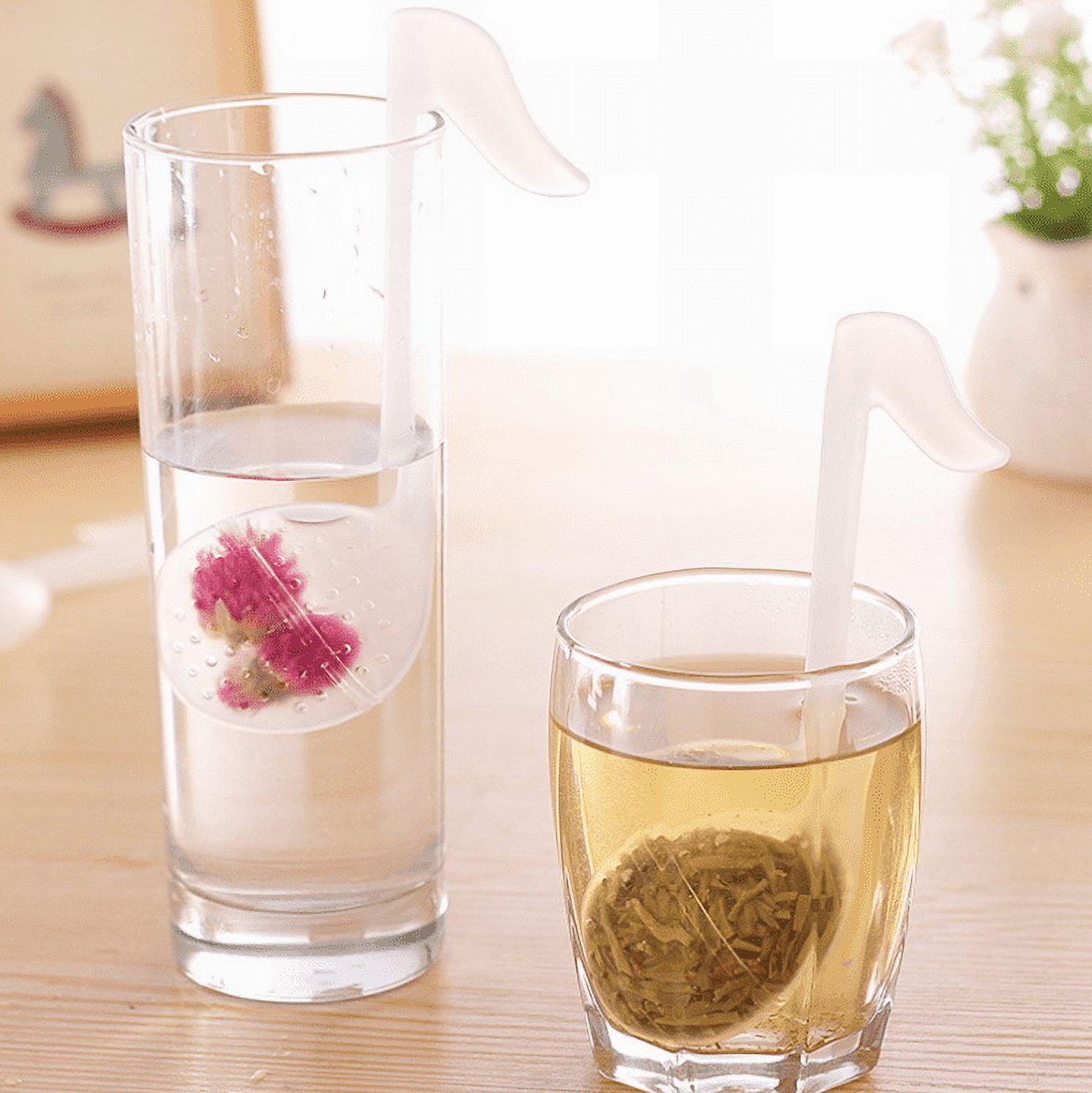 2 PCS Glass Tea Infuser, Glass Reusable Tea Strainer with Cork Lid  Drinkware for Loose Tea, Tea Diffusers For Loose Tea