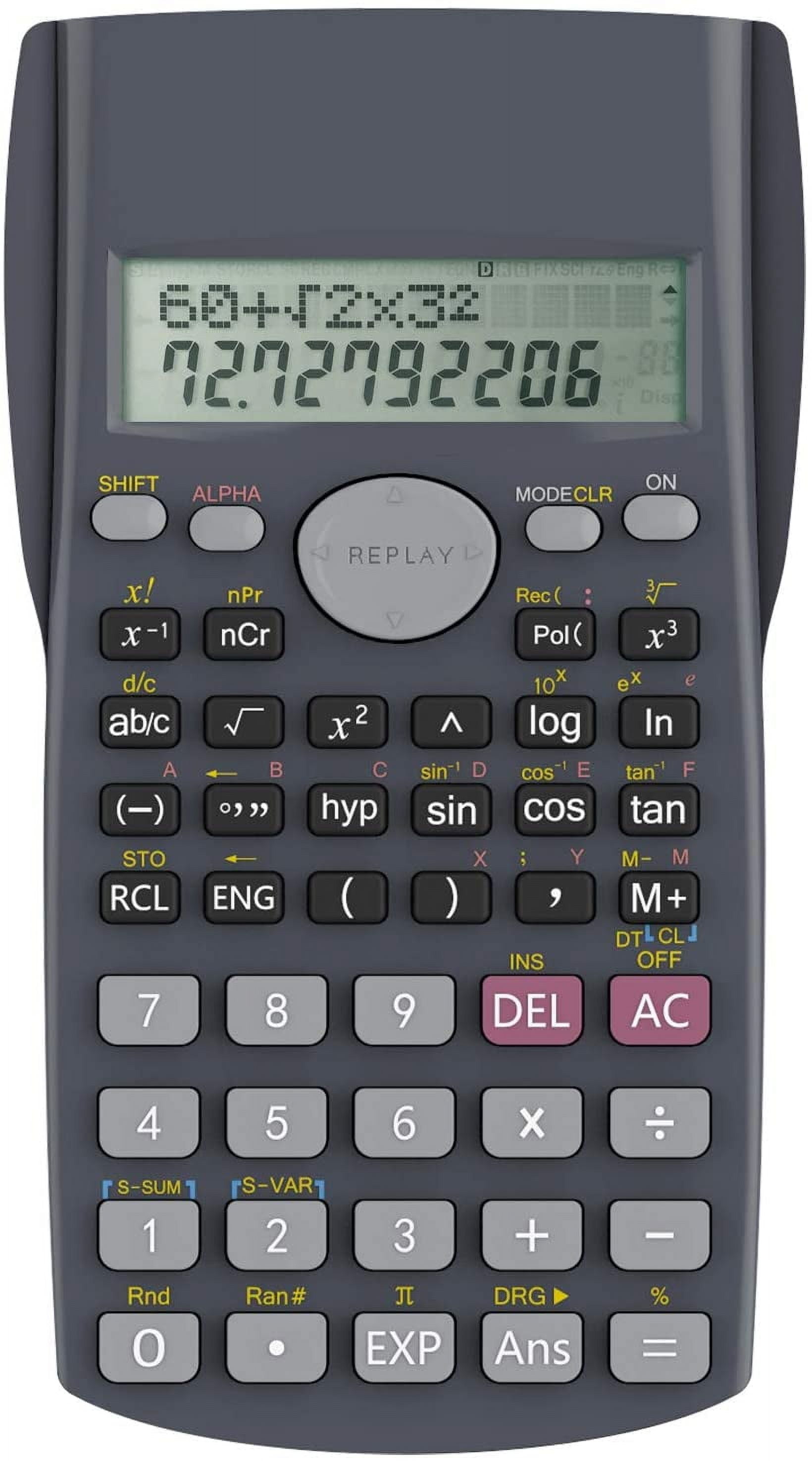 Heldig 2-Line Engineering Scientific Calculator, Suitable for School and Business (Black)