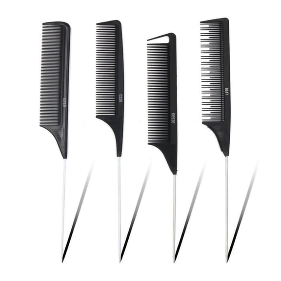 Heldig 4 Rattail comb Pintail comb Parting combs Teasing combs hair combs for women