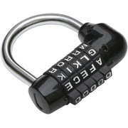 Heldig 5 Letter Combination Padlock Black - Combination Locks - Bike Lock Laptop Backpack -Perfect for Escape Rooms