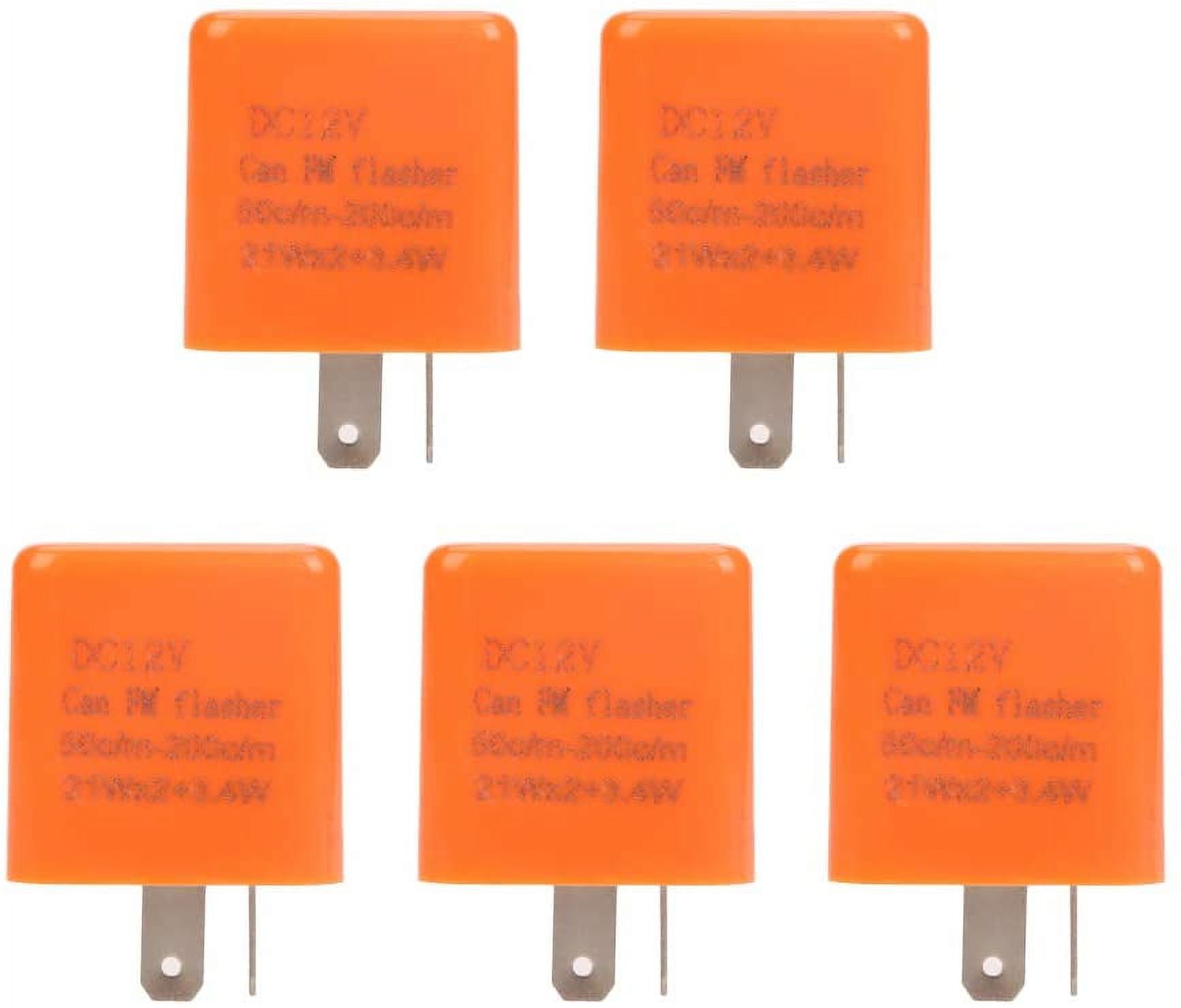 Heldig 5Pcs/Set 12V 2 Pin LED Flasher Relay, Light Relay LED Flasher