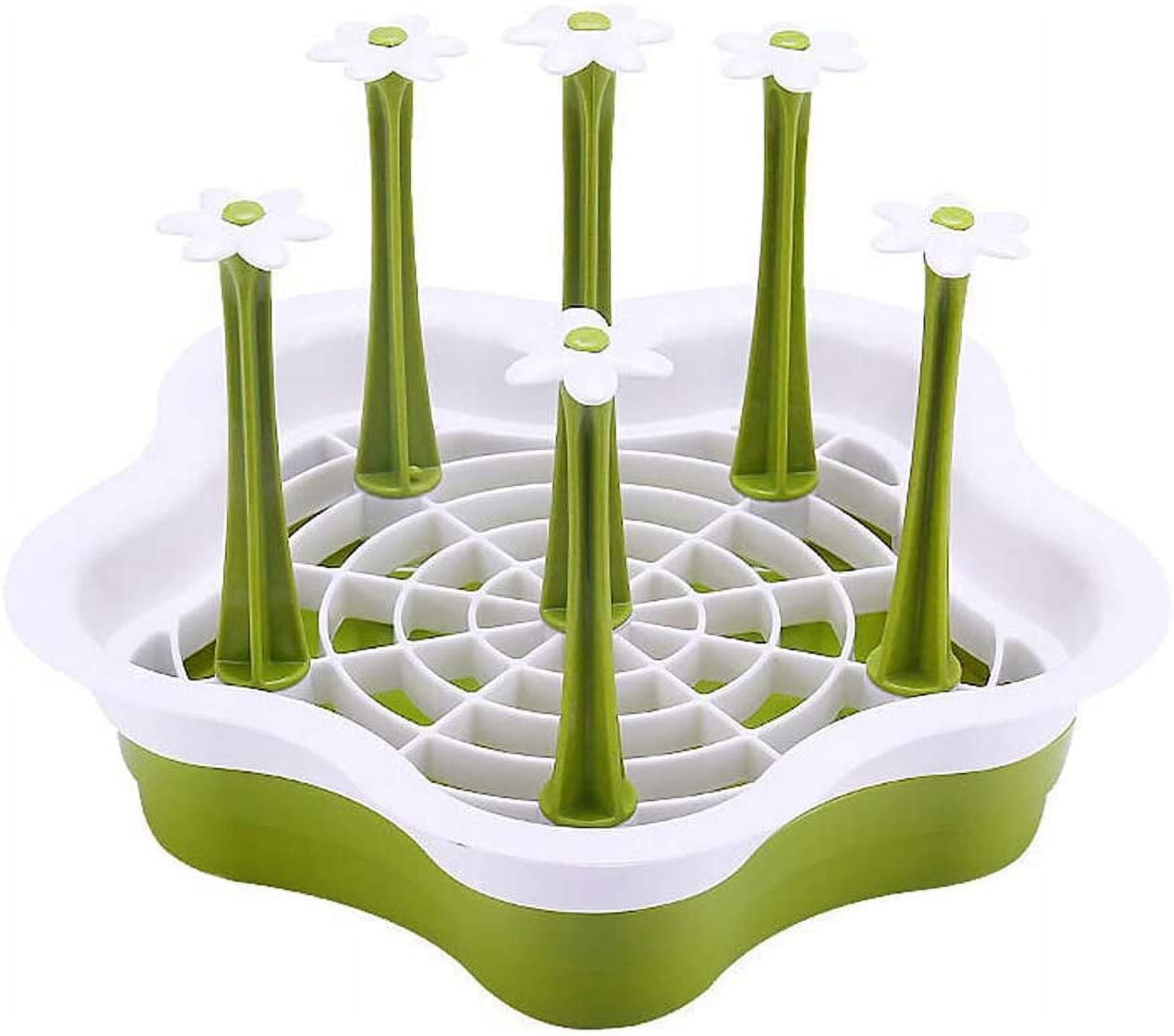 Limei 1Pcs Baby Bottle Drying Rack, Small Portable Bottle Dryer Holder for Nipples, Cups, Pump Parts and Accessories (Green)