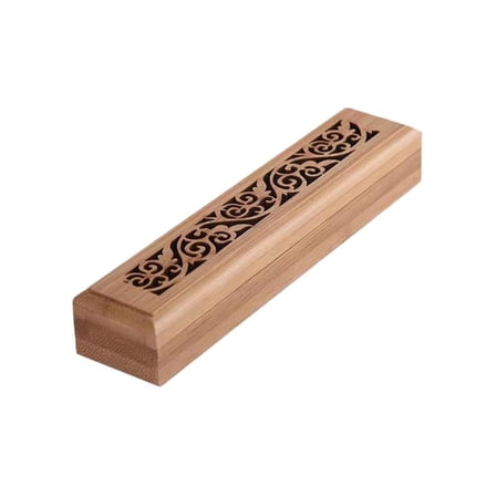 Heldig Bamboo Incense Burner Box - Upgraded Stick Holder with Ash Catcher, Natural Grace Design for Home & Meditation(Small)