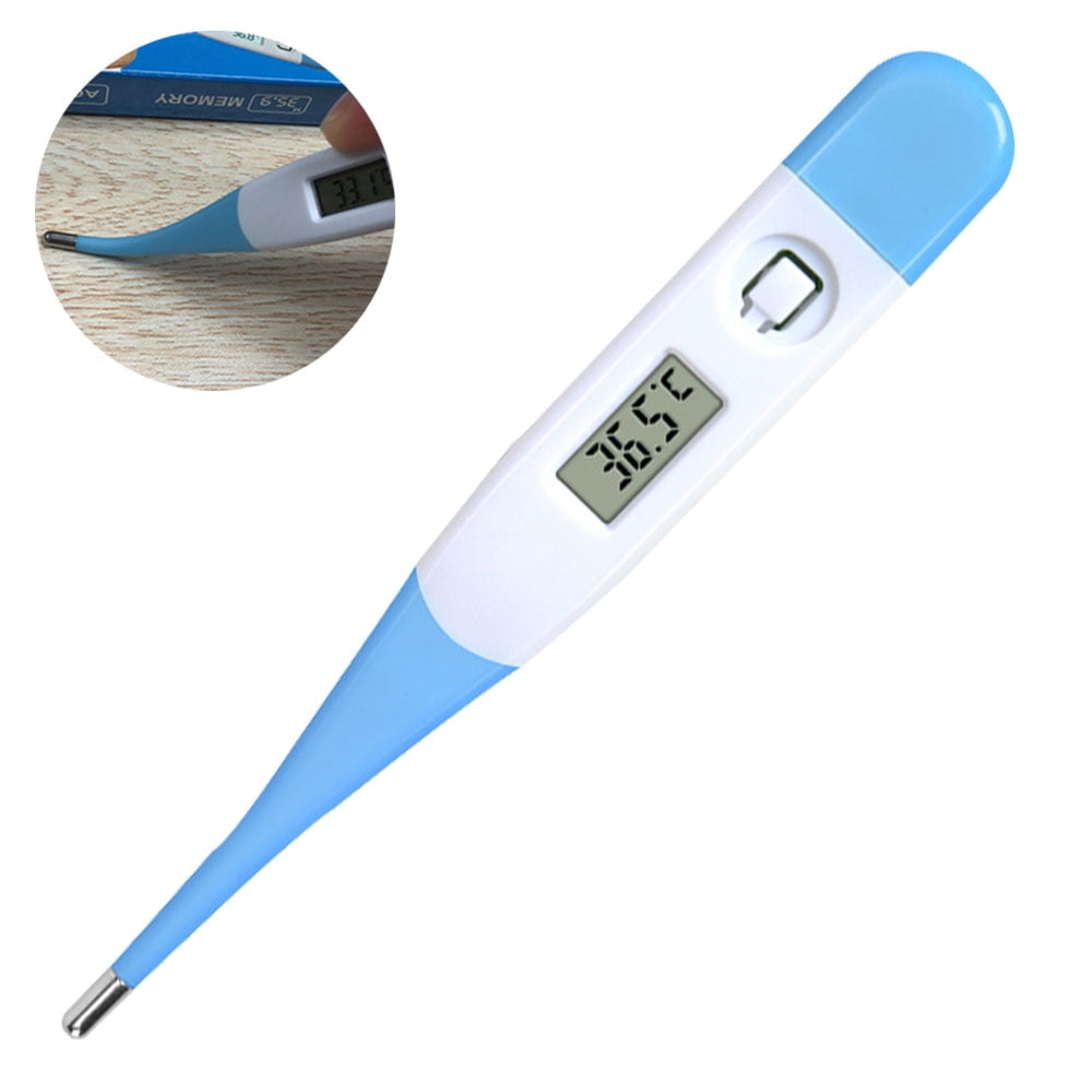 Heldig Digital Underarm Thermometer, Celsius and Fahrenheit Two Displays,  Soft Tip, Oral Body Temperature Outlet, Adult and Child ThermometerB