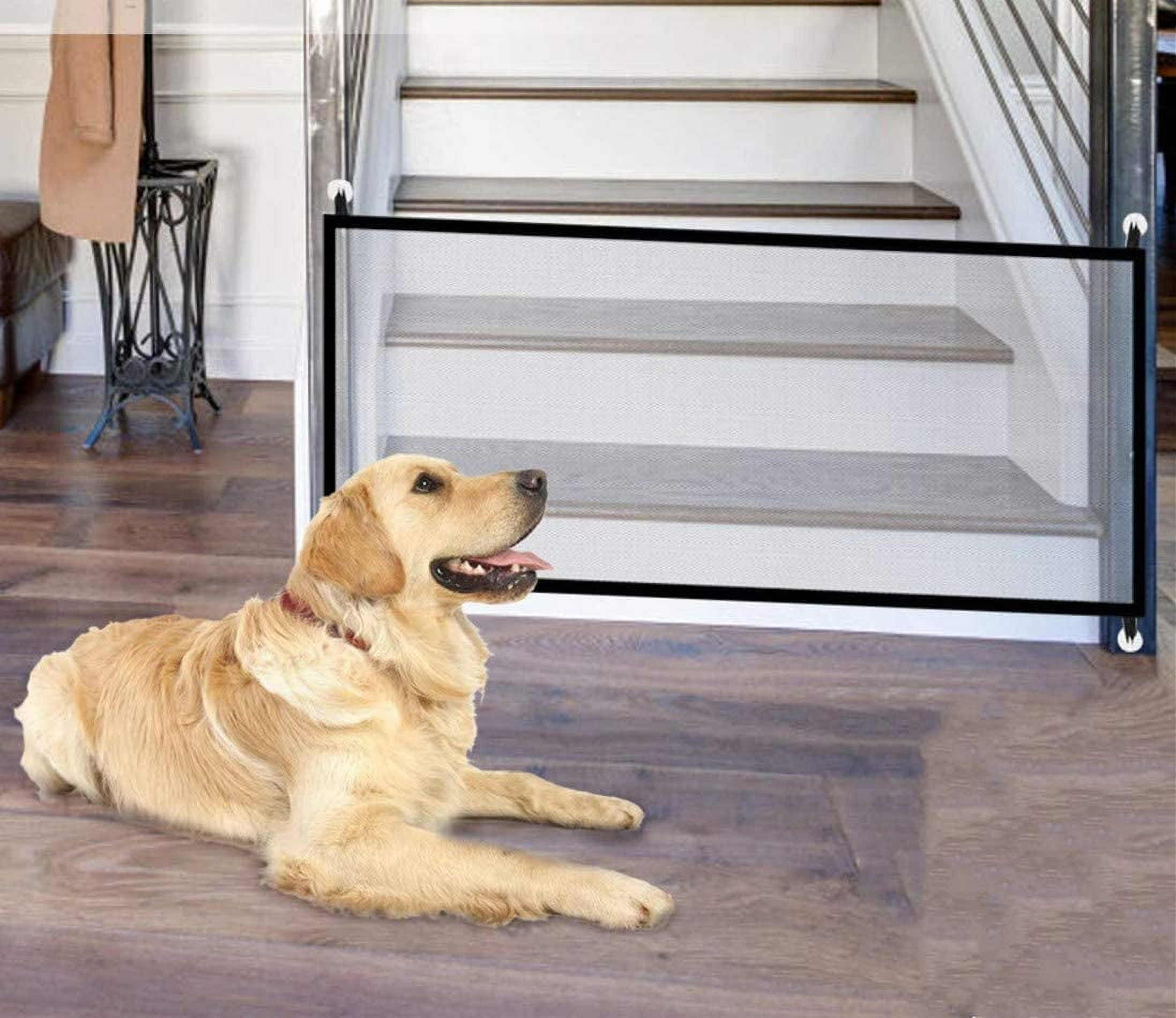 Pet Safety Gate Retractable Dog Barrier Folding Home Doorway Stair Guard  5055974829893