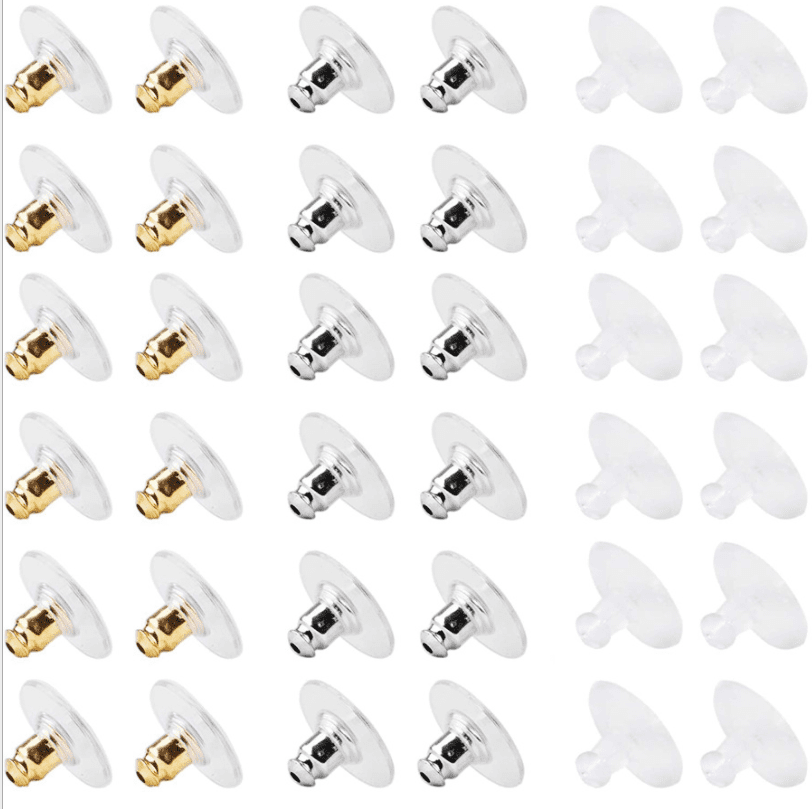 Heldig Earring Backs for Studs Bullet Clutch with Pad Earring Backings