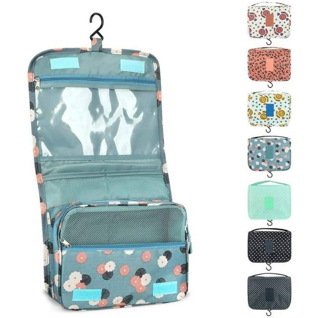 Heldig Hanging Toiletry Bag Foldable Travel Toiletry Bag with Handle