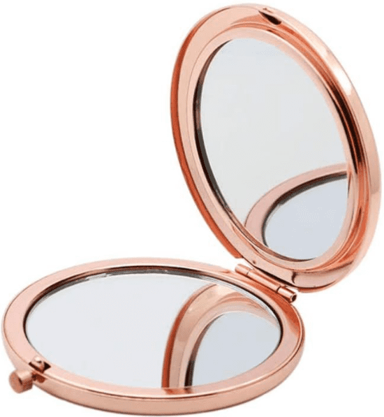 Magnifying Compact Mirror for Purses– Double Sided Travel Makeup 