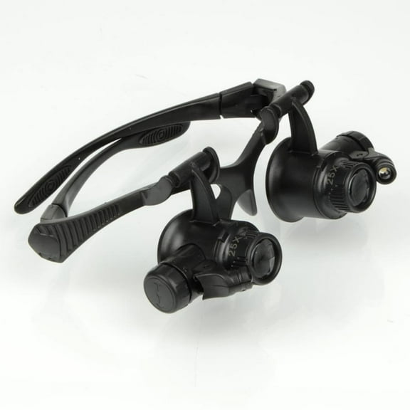 Heldig Magnifying glasses with light, hands free headband magnifying glass, 4 interchangeable lenses, stand magnifying glass for reading, electricians, sewing, crafts, jewelersB