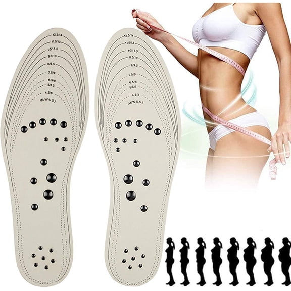 Heldig Massage Magnetic Insole, Slimming Acupressure Insoles, Orthopedic Insoles Against, Magnetic Therapy, Reflex Zone, Breathable and Deodorant, Fatigue Relief