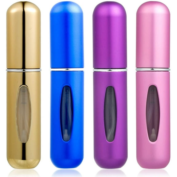 Heldig Mini Perfume Bottles, 5ml Portable Travel Atomizer Spray Refillable Perfume Bottle(4 Pieces)
