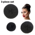 thumbnail image 1 of Heldig Pack of 3 Women's Hair Bun Donut Shapers Knot Ring Bun Cushion Hair Bun Roll Hair Accessories for Thick and Long Hair, 1 of 9