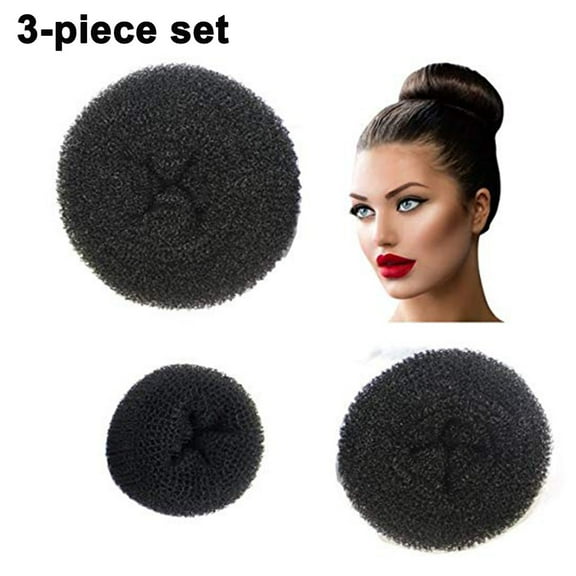 Heldig Pack of 3 Women's Hair Bun Donut Shapers Knot Ring Bun Cushion Hair Bun Roll Hair Accessories for Thick and Long Hair