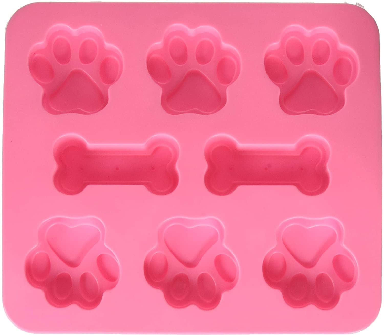 6 Pcs Silicone Molds Puppy Dog Paw & Bone Molds Candy/jelly Dog