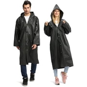 Heldig Portable EVA Reusable Lightweight Rain Ponchos with Hoods and Sleeves Womens 2 Count