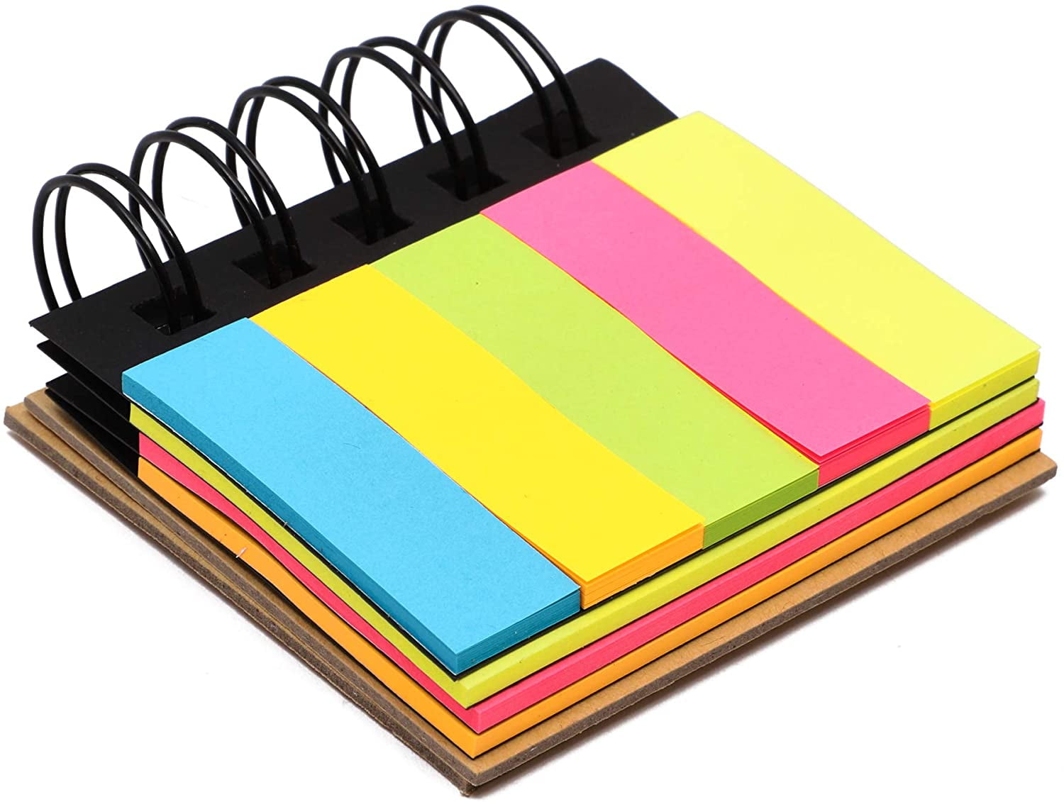 Heldig Sticky Note Set with Spiral Binding (Die-Cut, 200 Sheets, 3 Pack)