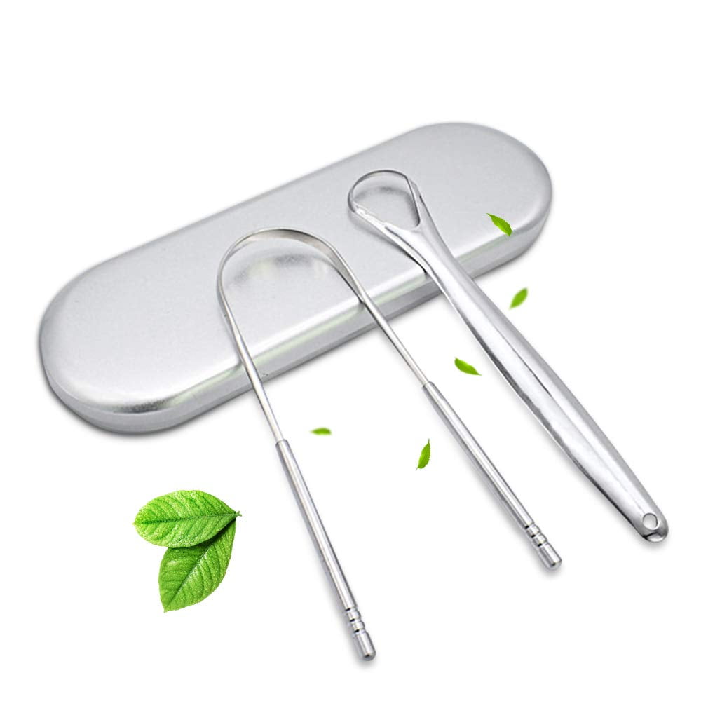 Stainless Steel Tongue Scrapers - Set of 4 - Reduce Bad Breath and Improve  Oral Hygiene - U and Straight Shape - Adults and Kids - Reusable and Easy  to Use - BBTO. – TweezerCo