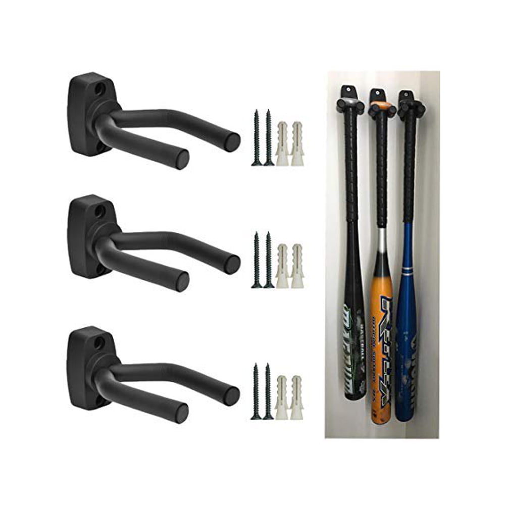 Heldig Wall Mount Vertical Baseball Bat Holder, Black Universal durableB