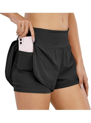 Workout Shorts Zipper Pockets