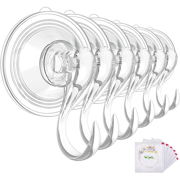 Heldig Wreath Hanger, Large Clear Reusable Heavy Duty Wreath Hanger Suction Cup with Wipes 22 LB Strong Window Glass Suction Cup Hooks Wreath Holder for Halloween Christmas Wreath DecorationsB