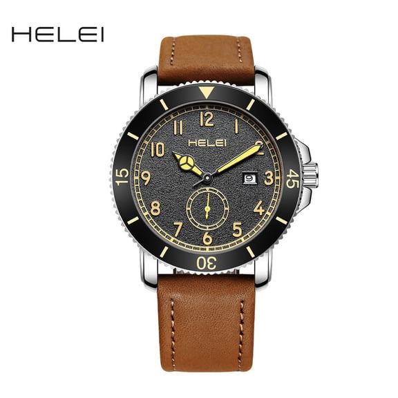 Helei 2024 Casual Men's Quartz Waterproof LuminouWatch