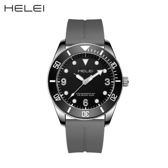Helei Sports Quartz Watch Magnetic Buckle SilicBand Luminous Waterproof Men's Watch