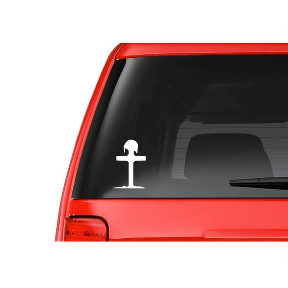 Helemt On Cross (R1) Vinyl Decal Sticker Car/Truck Laptop/Netbook Window