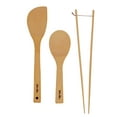thumbnail image 1 of Helen Chen's Asian Kitchen Bamboo Kitchen Tools Cooking Utensils and Stir Fry Set, 3-Piece, 1 of 2
