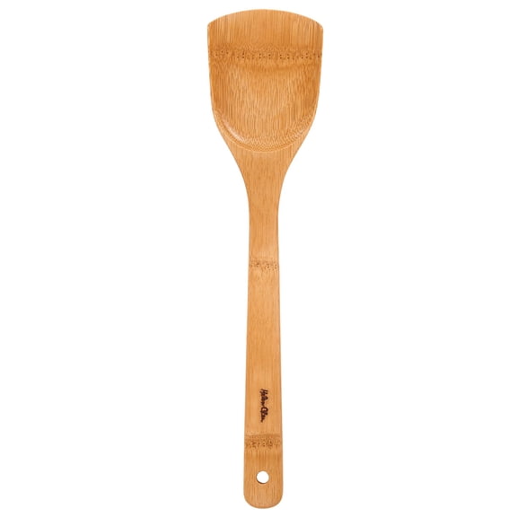 Helens Asian Kitchen Natural Bamboo Stir Fry Spatula and Wok Tool, 13.5-Inch