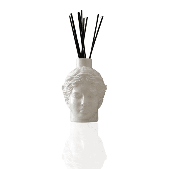 Helen Diffuser  Sculptural Head in Glossy white Ceramic create description