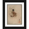 thumbnail image 1 of Helen Hyde 11x14 Black Ornate Wood Framed Double Matted Museum Art Print Titled: Little Dancer of the ‘No- (1916), 1 of 5