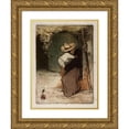 thumbnail image 1 of Helen Hyde 11x14 Gold Ornate Wood Frame and Double Matted Museum Art Print Titled - In Mexico (1913), 1 of 4