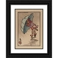 thumbnail image 1 of Helen Hyde 14x18 Black Ornate Wood Framed Double Matted Museum Art Print Titled - The Blue Umbrella (1914), 1 of 5