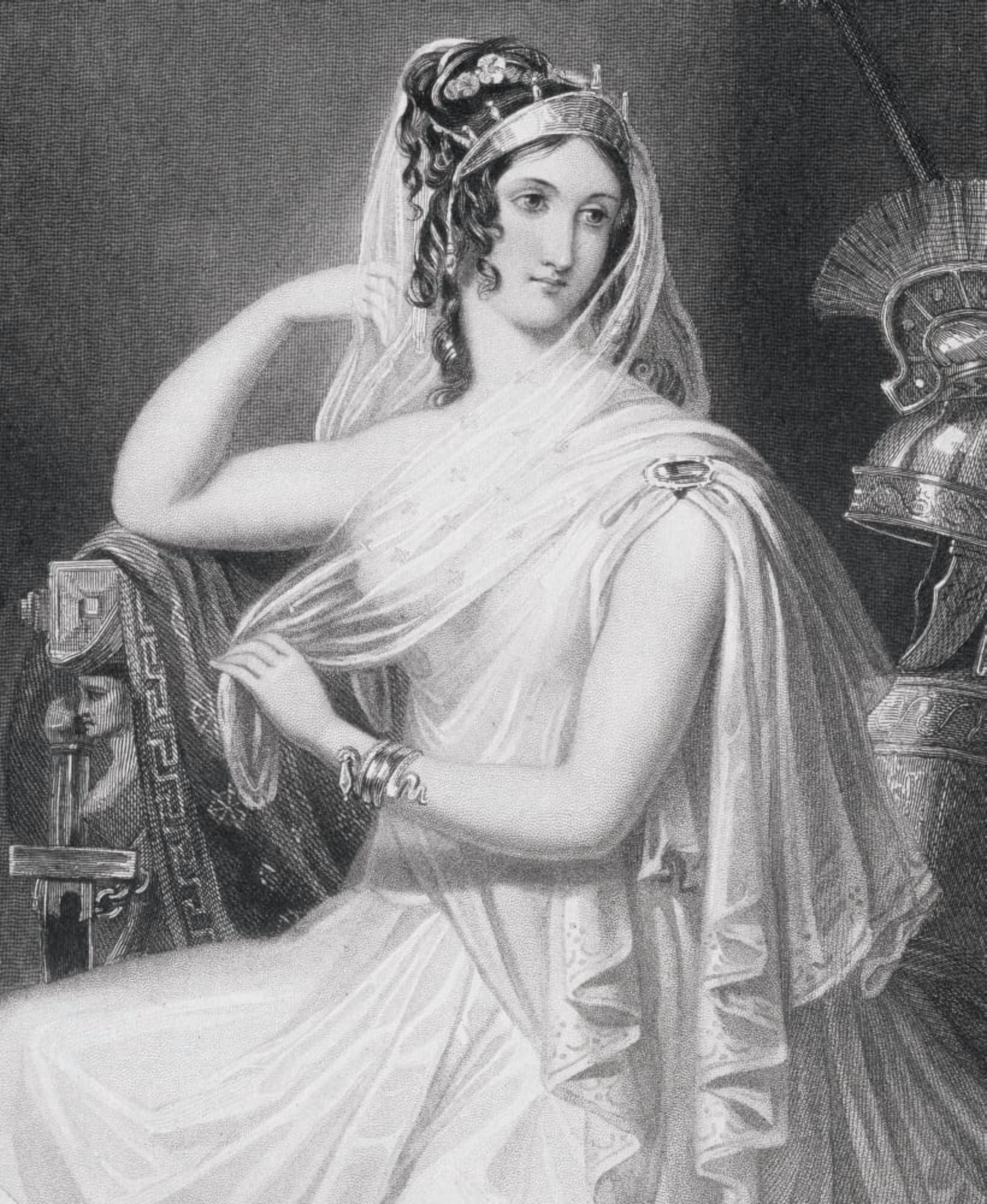 Helen Of Troy Imaginary 19Th Century Portrait Canvas Art - Ken Welsh Design Pics (13 x 16)