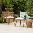 thumbnail image 1 of Helen Outdoor Teak Finish Acacia Wood Arm Chair (Set of 2), 1 of 7