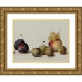 thumbnail image 1 of Helen Searle 24x19 Gold Ornate Framed and Double Matted Museum Art Print Titled - Plums, Peach and Grapes (1868), 1 of 4