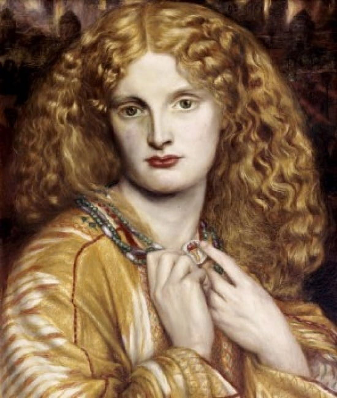 Helen of Troy 1863 Dante Gabriel Rossetti (1828-1882British) Oil on Panel Kunsthalle Hamburg Germany Canvas Art - Dante Gabriel Rossetti (24 x 36)