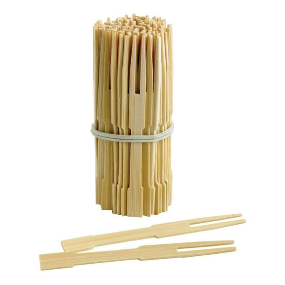 Helen's Asian Kitchen 3.5" Bamboo Appetizer Cocktail Forks Party Picks - 216 Pack