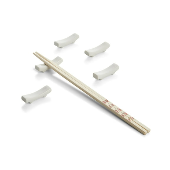 Helen's Asian Kitchen Classic Chopstick Rests, Ceramic, Set of 5